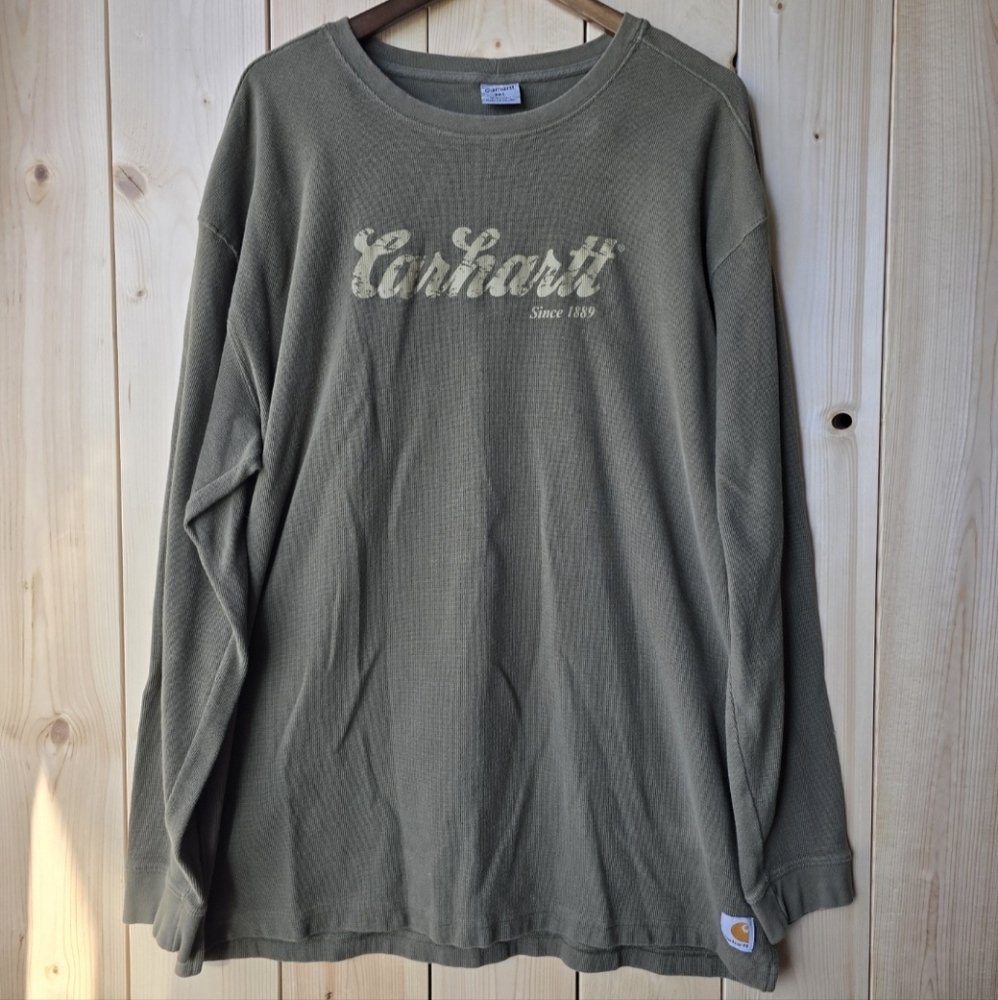 Carhartt Long Sleeve Cotton Knit Shirt K253 ARG Mens 2XL